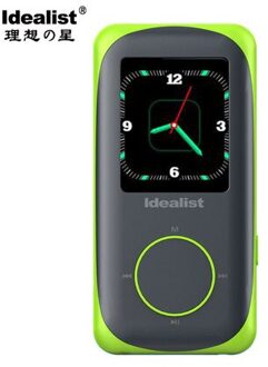 Idealist Sport HIFI Running Mp3-speler 1.8 "Lossless Mp4-speler Ondersteuning Foto Opname Video TF Met Oortelefoon Armband Speaker groen / 4Gb