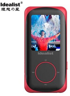Idealist Sport HIFI Running Mp3-speler 1.8 "Lossless Mp4-speler Ondersteuning Foto Opname Video TF Met Oortelefoon Armband Speaker rood / 4Gb