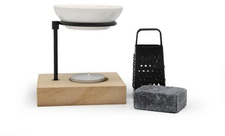 Ideas 4 Seasons Amberblokjes/geurblokjes cadeauset 3-delig - musk geur - inclusief geurbrander en rasp
