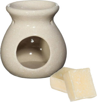 Ideas 4 Seasons Amberblokjes/geurblokjes cadeauset - cashmere geur - inclusief geurbrander