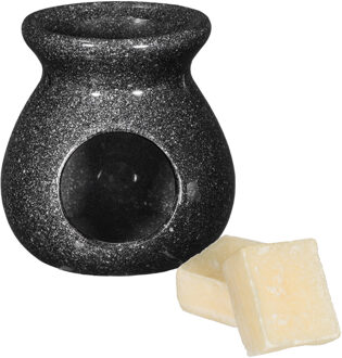 Ideas 4 Seasons Amberblokjes/geurblokjes cadeauset - cashmere geur - inclusief geurbrander