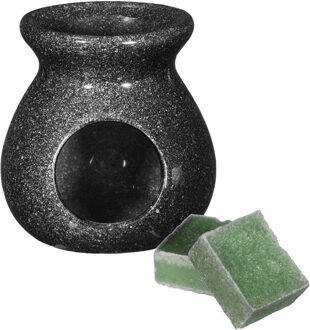 Ideas 4 Seasons Amberblokjes/geurblokjes cadeauset - dennen geur - inclusief geurbrander