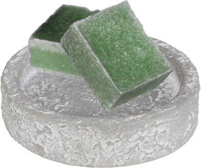 Ideas 4 Seasons Amberblokjes/geurblokjes cadeauset - dennen geur - inclusief schaaltje - Amberblokjes