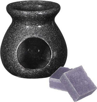 Ideas 4 Seasons Amberblokjes/geurblokjes cadeauset - lavendel geur - inclusief geurbrander