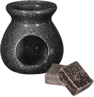 Ideas 4 Seasons Amberblokjes/geurblokjes cadeauset - musk geur - inclusief geurbrander