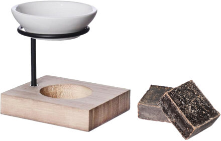 Ideas 4 Seasons Amberblokjes/geurblokjes cadeauset - ylang ylang geur - inclusief geurbrander