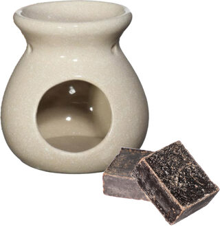 Ideas 4 Seasons Amberblokjes/geurblokjes cadeauset - ylang ylang geur - inclusief geurbrander