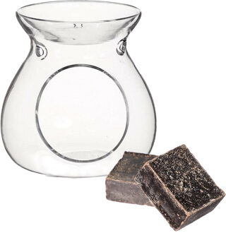 Ideas 4 Seasons Amberblokjes/geurblokjes cadeauset - ylang ylang geur - inclusief geurbrander