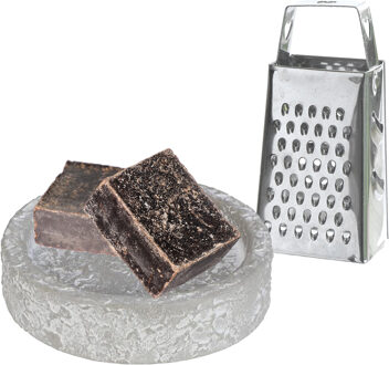 Ideas 4 Seasons Amberblokjes/geurblokjes cadeauset - ylang ylang geur - inclusief schaaltje en mini rasp