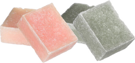 Ideas 4 Seasons Amberblokjes/geurblokjes - jasmijn en roos - 6x stuks - huisparfum