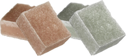 Ideas 4 Seasons Amberblokjes/geurblokjes - jasmijn en sandelhout - 6x stuks - huisparfum