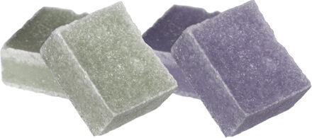 Ideas 4 Seasons Amberblokjes/geurblokjes - lavendel en eucalyptus - 6x stuks - huisparfum