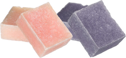 Ideas 4 Seasons Amberblokjes/geurblokjes - lavendel en roos - 6x stuks - huisparfum