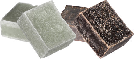 Ideas 4 Seasons Amberblokjes/geurblokjes - musk en eucalyptus - 6x stuks - huisparfum