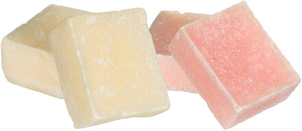 Ideas 4 Seasons Amberblokjes/geurblokjes - roos en cashmere - 6x stuks - huisparfum