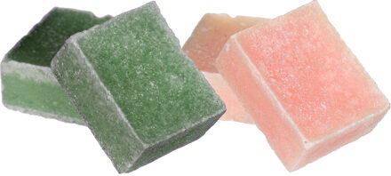 Ideas 4 Seasons Amberblokjes/geurblokjes - roos en dennen - 6x stuks - huisparfum