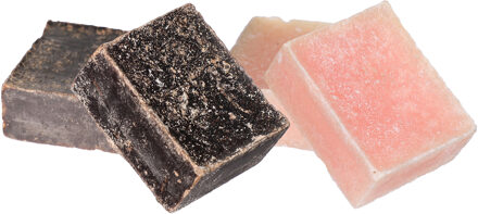 Ideas 4 Seasons Amberblokjes/geurblokjes - roos en musk - 6x stuks - huisparfum