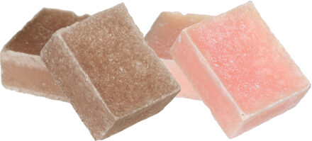 Ideas 4 Seasons Amberblokjes/geurblokjes - roos en sandelhout - 6x stuks - huisparfum