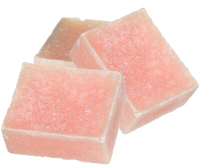 Ideas 4 Seasons Amberblokjes/geurblokjes - rozen geur - 3x stuks - huisparfum