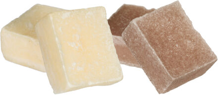 Ideas 4 Seasons Amberblokjes/geurblokjes - sandelhout en cashmere - 6x stuks - huisparfum