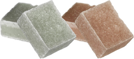 Ideas 4 Seasons Amberblokjes/geurblokjes - sandelhout en eucalyptus - 6x stuks - huisparfum
