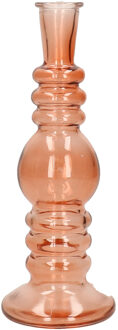 Ideas 4 Seasons Bloemenvaas Florence - zacht oranje glas - helder - D8,5 x H23 cm - Vazen