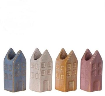 Ideas 4 Seasons Bloemenvaas huisje Amsterdam M 3x3x8cm verschillende