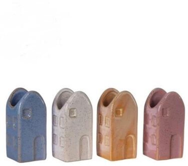 Ideas 4 Seasons Bloemenvaas huisje Valarta M 4x4x9cm roze