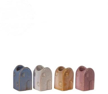 Ideas 4 Seasons Bloemenvaas huisje Valarta S 4x4x6,5cm verschillende