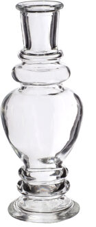 Ideas 4 Seasons Bloemenvaas Venice - kleine stelen/boeketten - gekleurd glas - helder transparant - D5,7 x H15 cm