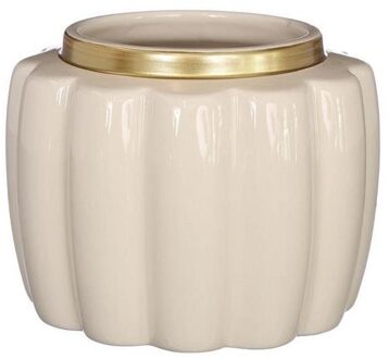 Ideas 4 Seasons Bloempot Pouff crème Ø12,6xH9,7cm