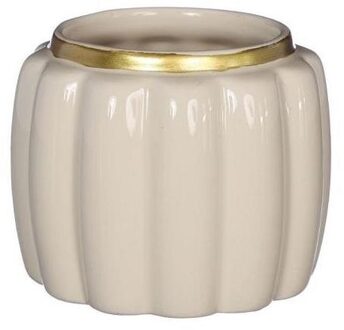 Ideas 4 Seasons Bloempot Pouff crème Ø9,5xH7,6cm