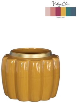 Ideas 4 Seasons Bloempot Pouff mosterd Ø12,6xH9,7cm geel