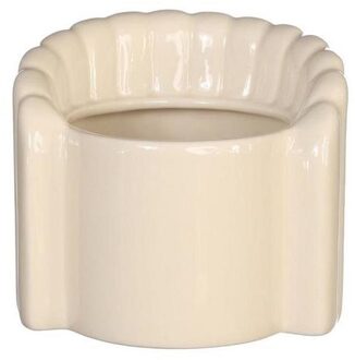 Ideas 4 Seasons Bloempot Pouff stoel crème Ø8,4x9x9,5cm