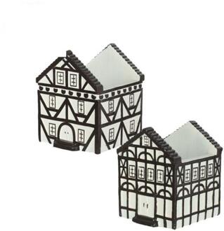 Ideas 4 Seasons Bloempot Strassbourg wit 8,6x8xH10,5cm zwart