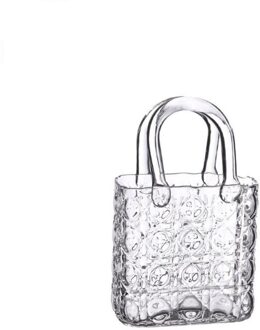 Ideas 4 Seasons Elysee glazen handtas vaas 19x11x28cm transparant