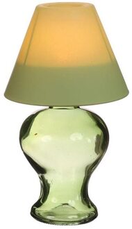 Ideas 4 Seasons Glass theelichtlamp zacht groen H16cm
