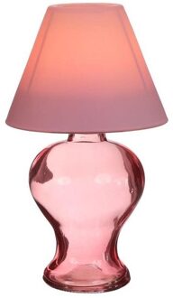 Ideas 4 Seasons Glass theelichtlamp zacht roze H16cm