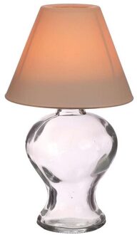 Ideas 4 Seasons Glazen lamp theelichthouder beige