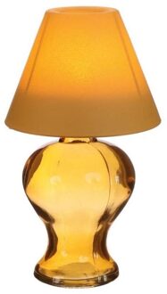 Ideas 4 Seasons Glazen lamp theelichthouder mosterd geel