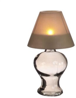 Ideas 4 Seasons Glazen lamp theelichthouder rookgrijs