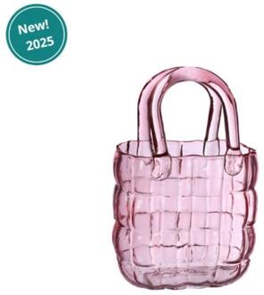 Ideas 4 Seasons Handtas vaas Marais roze 14x9,5x22cm