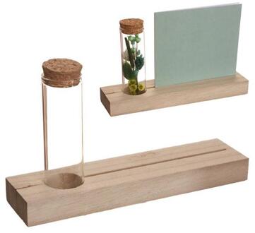 Ideas 4 Seasons Hout bedankje met buis 20x5x2cm transparant