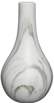 Ideas 4 Seasons Idea4seasons Bloemenvaas Dazzle - marmer look - keramiek - D14 cm x H26 cm - vaas