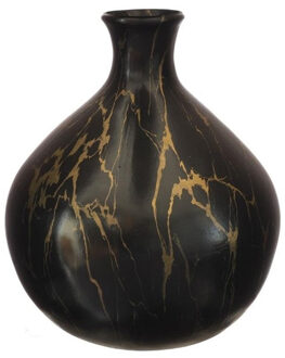 Ideas 4 Seasons Idea4seasons Bloemenvaas Dazzle - marmer look - keramiek - D23 cm x H25 cm - vaas