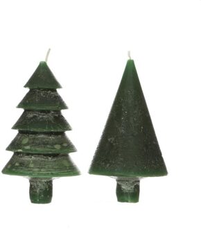 Ideas 4 Seasons Kaars Boom Donker Groen 12X7Cm