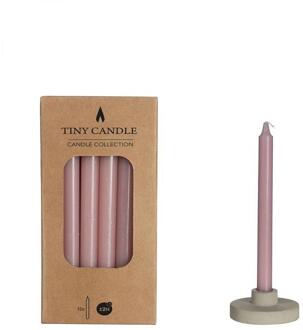 Ideas 4 Seasons Kaarsen H14cmxØ1.2cm mauve set a 12 paars