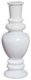 Ideas 4 Seasons Kaarsen kandelaar Venice - gekleurd glas - glans wit - D5,7 x H15 cm