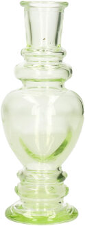 Ideas 4 Seasons Kaarsen kandelaar Venice - gekleurd glas - helder lichtgroen - D5,7 x H15 cm