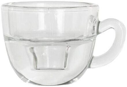 Ideas 4 Seasons Kaarsenhouder Koffie helder Ø8xH5cm transparant